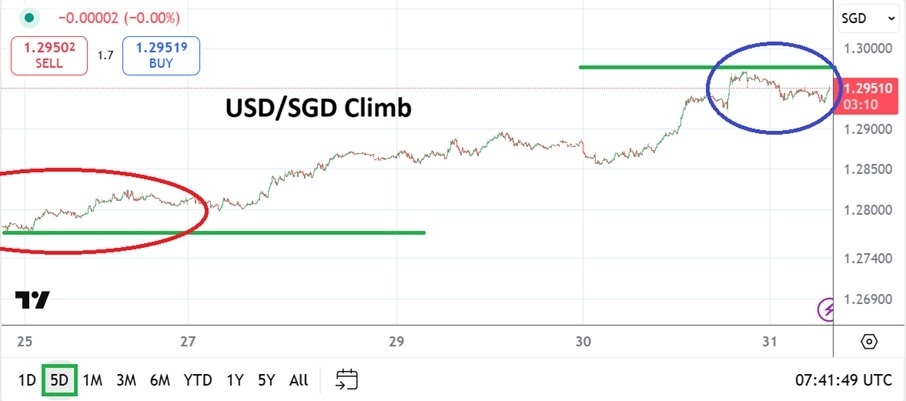【XM Decision Analysis】--USD/SGD Analysis: After Exploration of Lows a Strong Reversal Higher(图1)